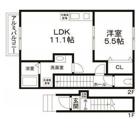 熊野前駅 徒歩6分 2階の物件間取画像